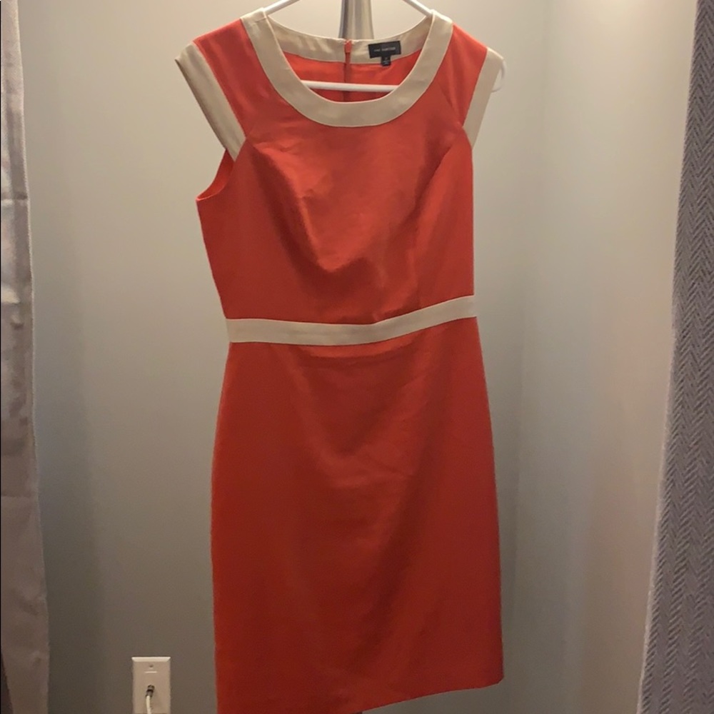 The Limited peach and cream dress